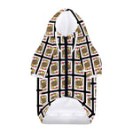 Jack Of Hearts Pattern Print Dog Zip Up Hoodie