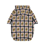 Jack Of Hearts Pattern Print Dog Zip Up Hoodie