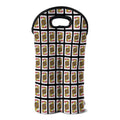 Jack Of Hearts Pattern Print Double Neoprene Wine Tote