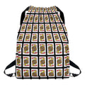 Jack Of Hearts Pattern Print Drawstring Backpack