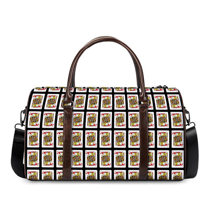 Jack Of Hearts Pattern Print Duffle Bag