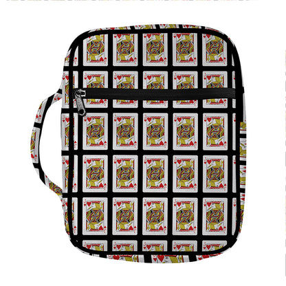 Jack Of Hearts Pattern Print Front Pocket Bible Bag