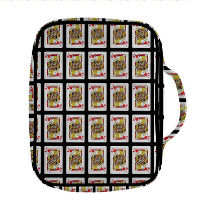 Jack Of Hearts Pattern Print Front Pocket Bible Bag