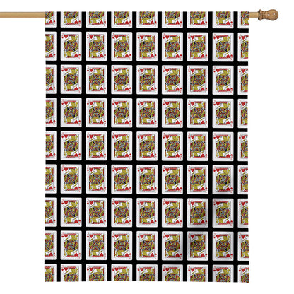 Jack Of Hearts Pattern Print House Flag