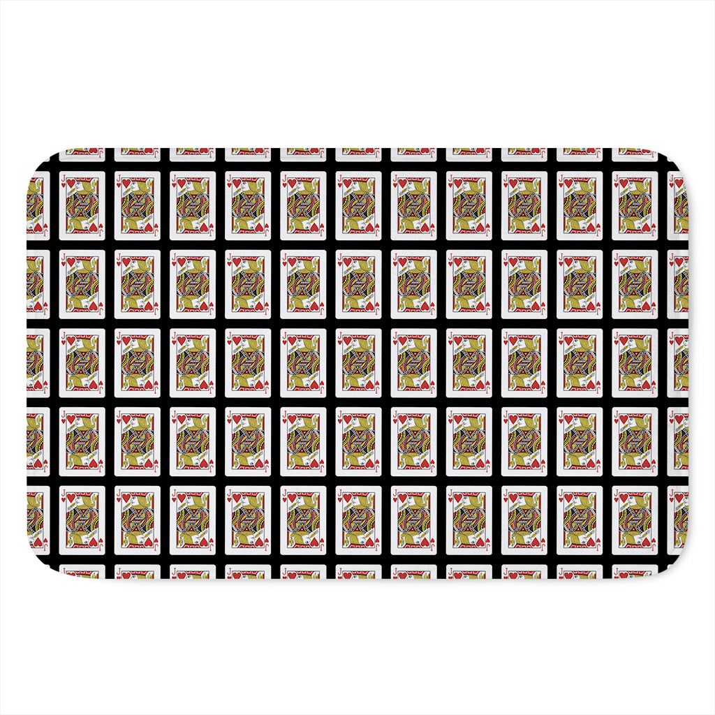 Jack Of Hearts Pattern Print Indoor Door Mat