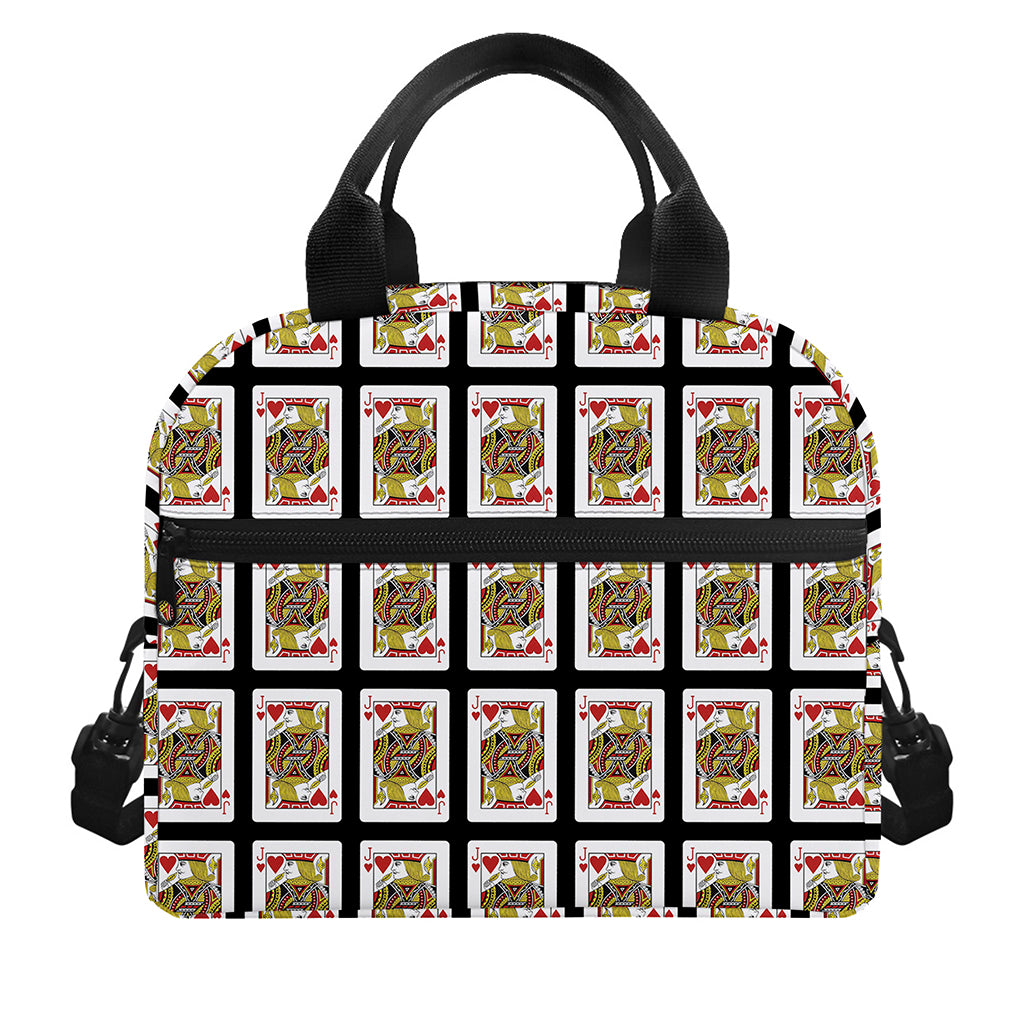 Jack Of Hearts Pattern Print Insulated Lunch Bag