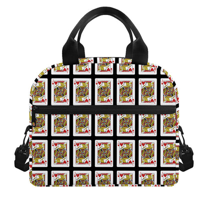 Jack Of Hearts Pattern Print Insulated Lunch Bag