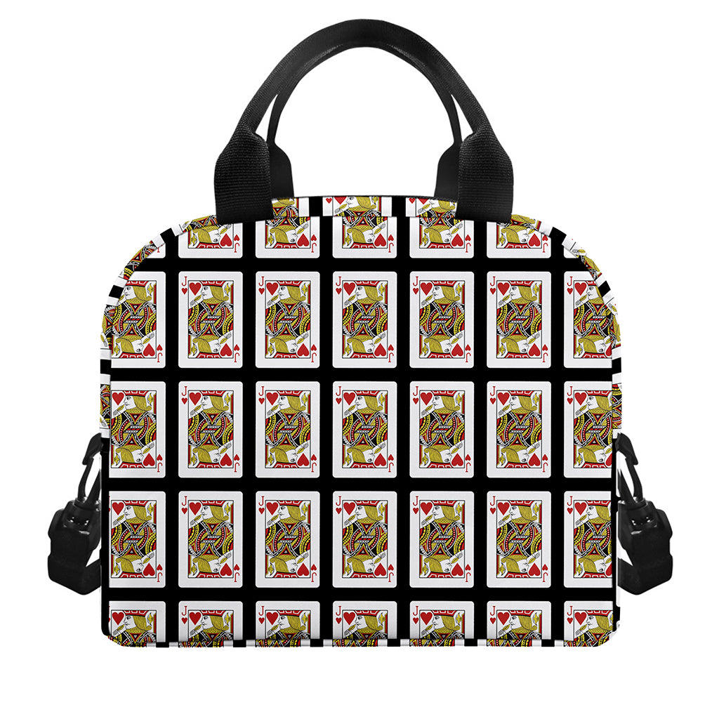 Jack Of Hearts Pattern Print Insulated Lunch Bag