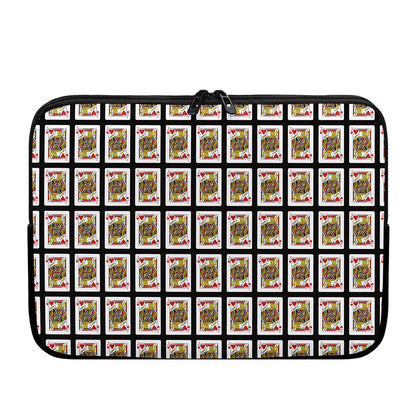 Jack Of Hearts Pattern Print Laptop Sleeve