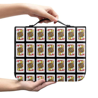 Jack Of Hearts Pattern Print Leather Bible Cover