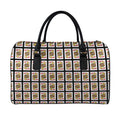 Jack Of Hearts Pattern Print Leather Duffel Bag