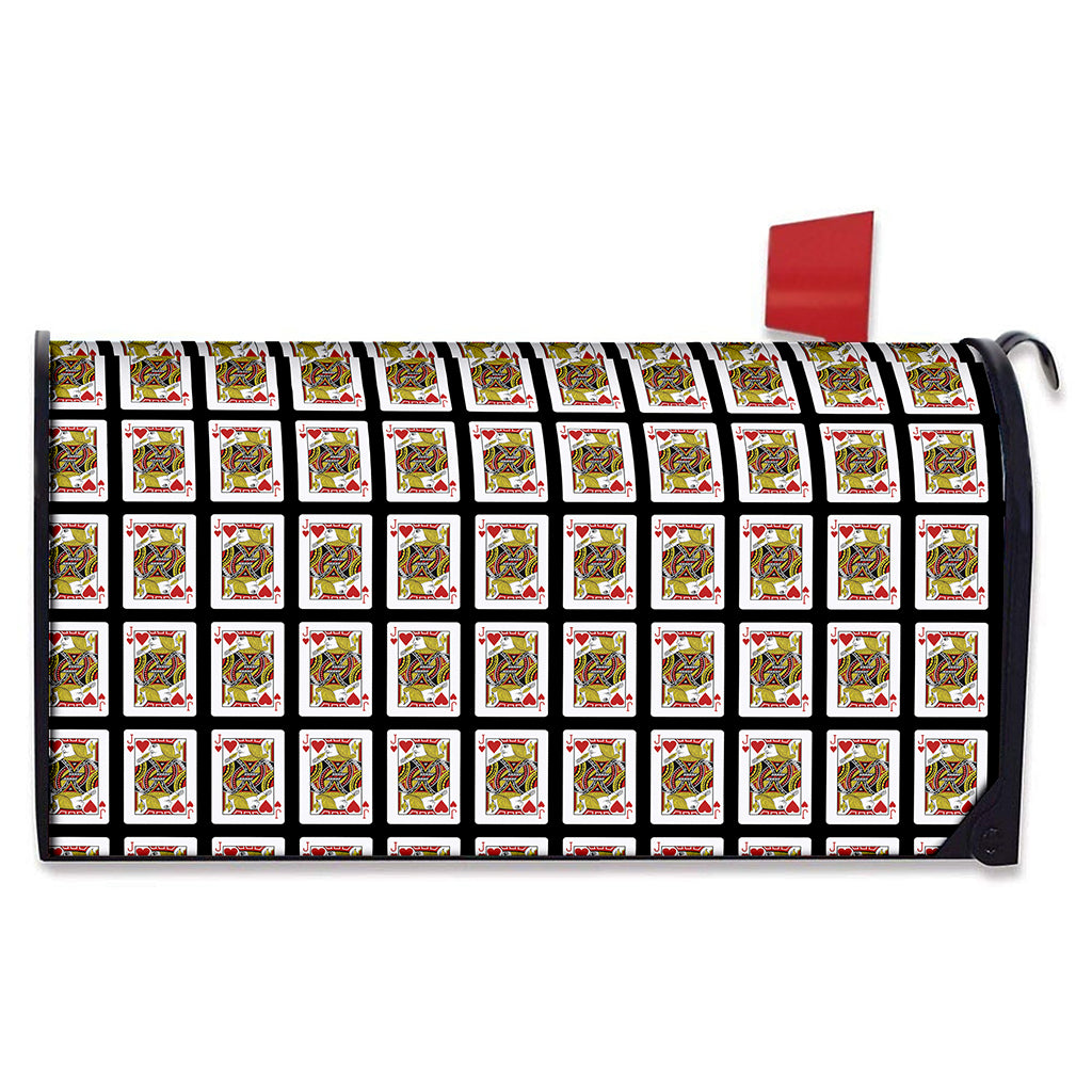Jack Of Hearts Pattern Print Mailbox Cover