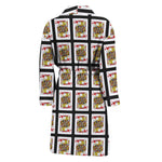 Jack Of Hearts Pattern Print Men's Bathrobe