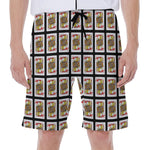 Jack Of Hearts Pattern Print Men's Beach Shorts