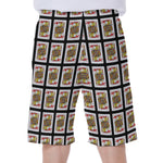 Jack Of Hearts Pattern Print Men's Beach Shorts