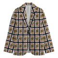 Jack Of Hearts Pattern Print Men's Blazer
