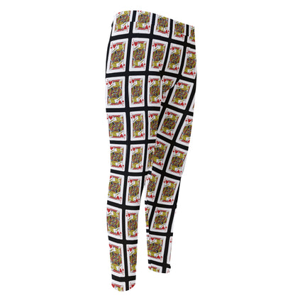 Jack Of Hearts Pattern Print Men's Compression Pants