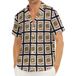 Jack Of Hearts Pattern Print Men's Deep V-Neck Shirt