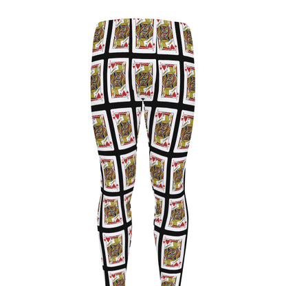 Jack Of Hearts Pattern Print Men's leggings