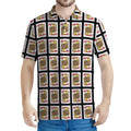 Jack Of Hearts Pattern Print Men's Polo Shirt