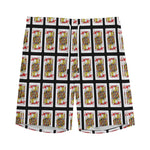 Jack Of Hearts Pattern Print Men's Sports Shorts