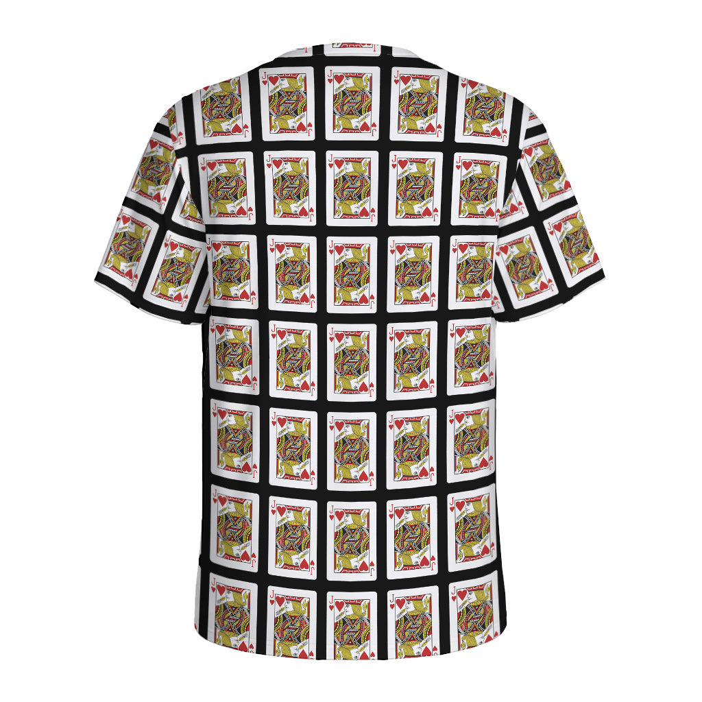 Jack Of Hearts Pattern Print Men's Sports T-Shirt