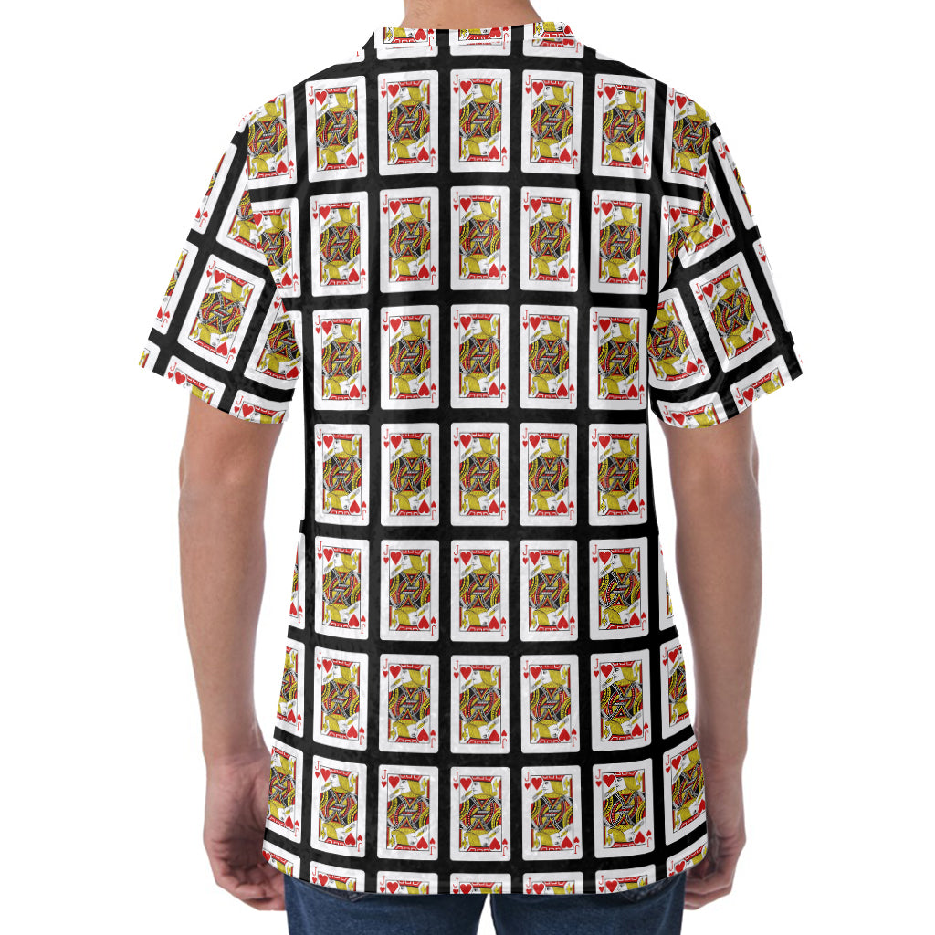 Jack Of Hearts Pattern Print Men's Velvet T-Shirt