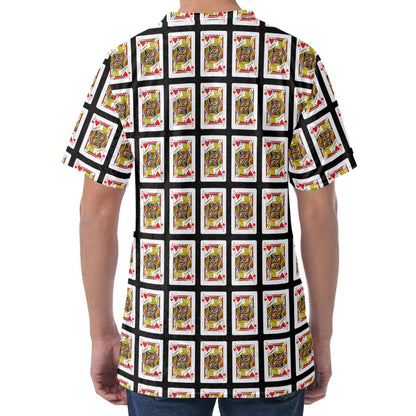 Jack Of Hearts Pattern Print Men's Velvet T-Shirt
