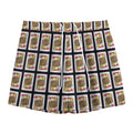 Jack Of Hearts Pattern Print Mesh Shorts