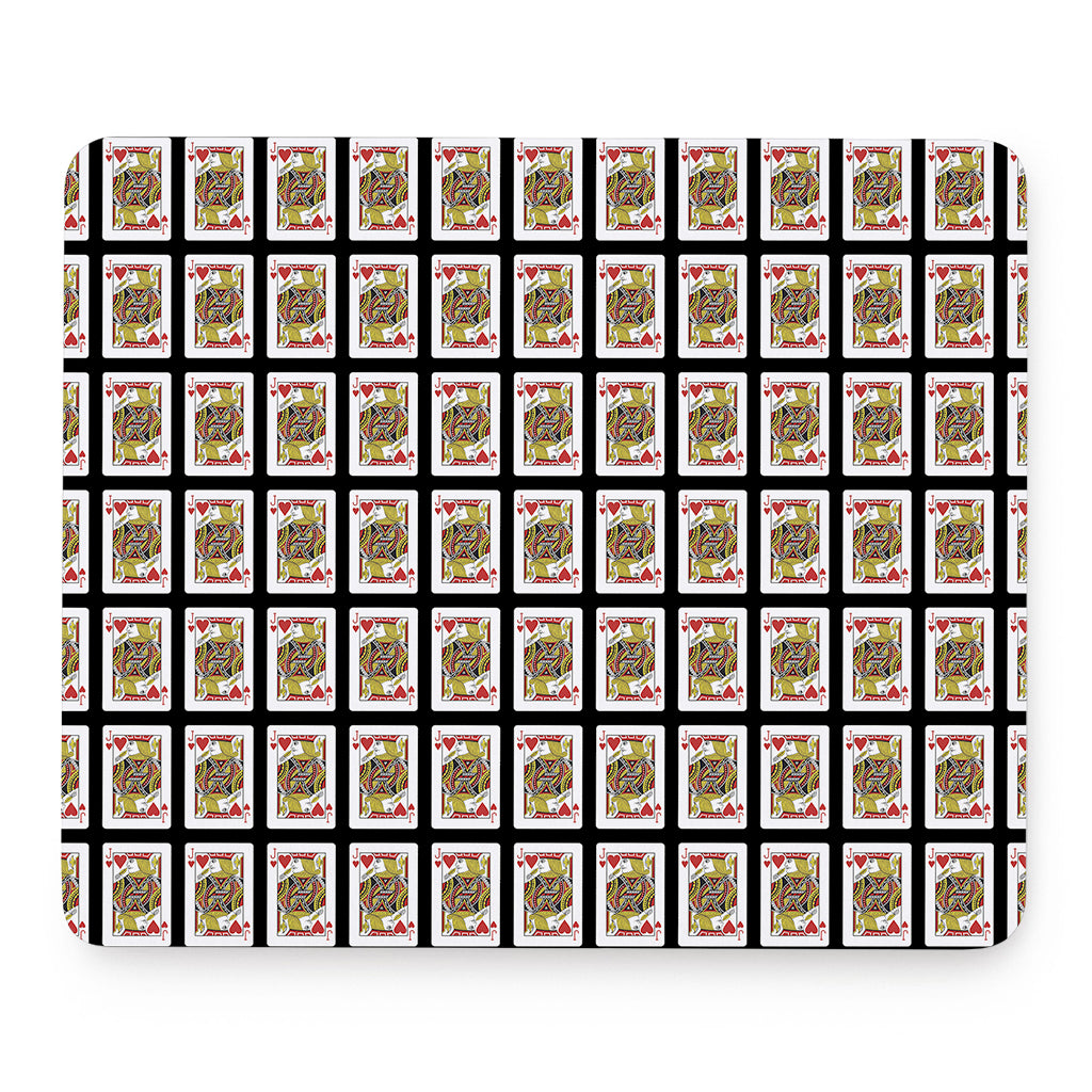 Jack Of Hearts Pattern Print Mouse Pad