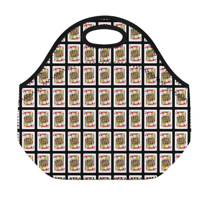 Jack Of Hearts Pattern Print Neoprene Lunch Bag