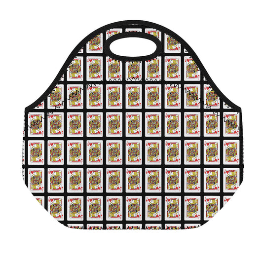 Jack Of Hearts Pattern Print Neoprene Lunch Bag