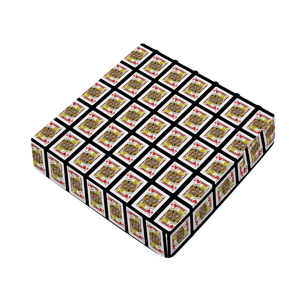 Jack Of Hearts Pattern Print Outdoor Seat Cushion Cover