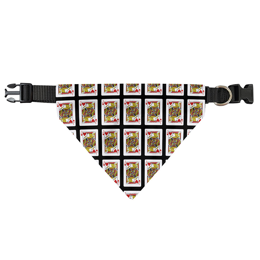 Jack Of Hearts Pattern Print Over The Collar Dog Bandana