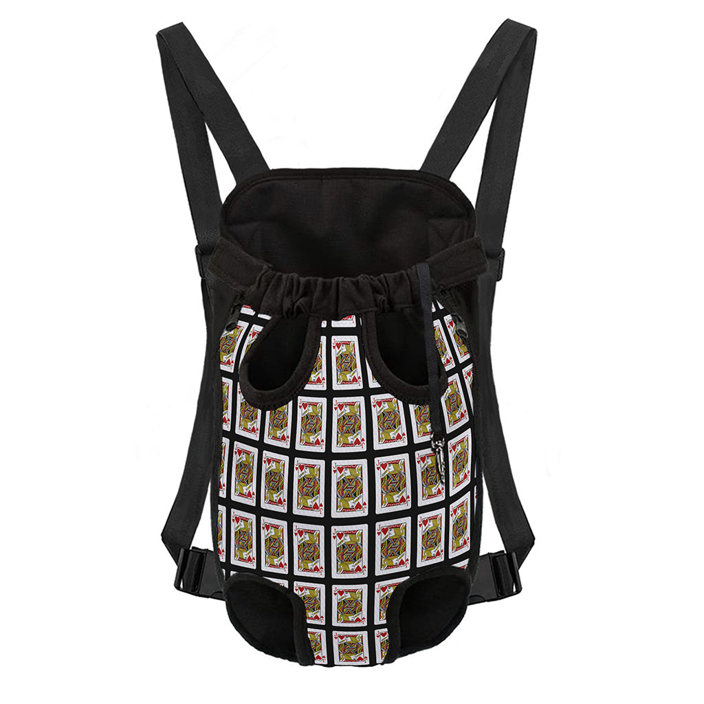 Jack Of Hearts Pattern Print Pet Carrier Backpack