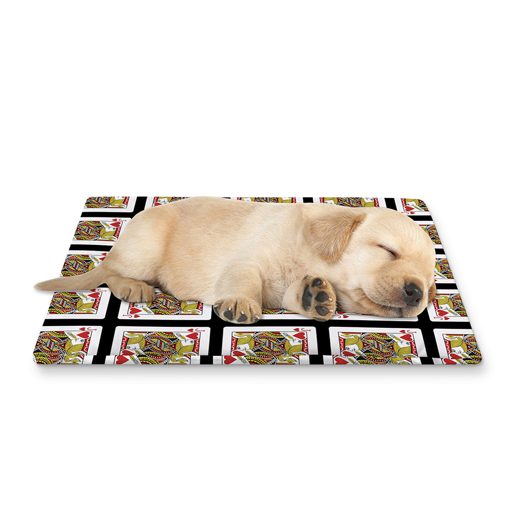 Jack Of Hearts Pattern Print Pet Cooling Mat Cover