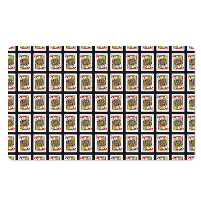 Jack Of Hearts Pattern Print Polyester Doormat