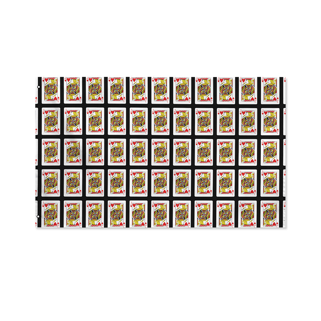 Jack Of Hearts Pattern Print Polyester Flag