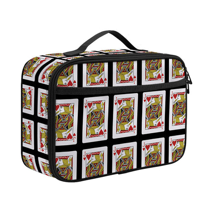 Jack Of Hearts Pattern Print Portable Lunch Bag
