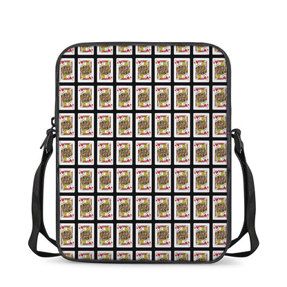 Jack Of Hearts Pattern Print Rectangular Crossbody Bag