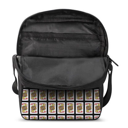 Jack Of Hearts Pattern Print Rectangular Crossbody Bag