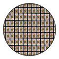 Jack Of Hearts Pattern Print Round Floor Mat