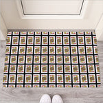 Jack Of Hearts Pattern Print Rubber Doormat