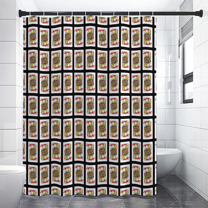 Jack Of Hearts Pattern Print Shower Curtain