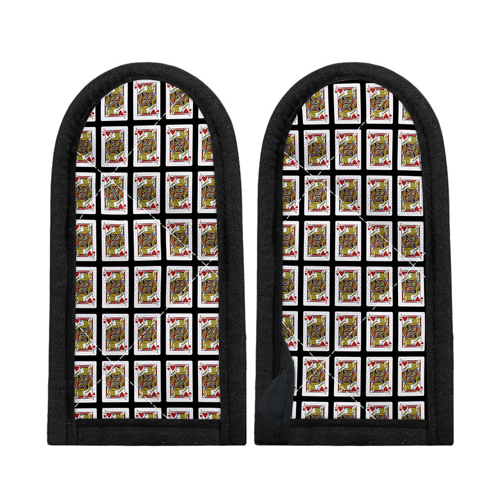 Jack Of Hearts Pattern Print Skillet Handle Cover