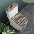Jack Of Hearts Pattern Print Toilet Lid And Tank Cover Set