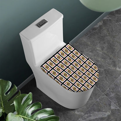 Jack Of Hearts Pattern Print Toilet Lid Cover