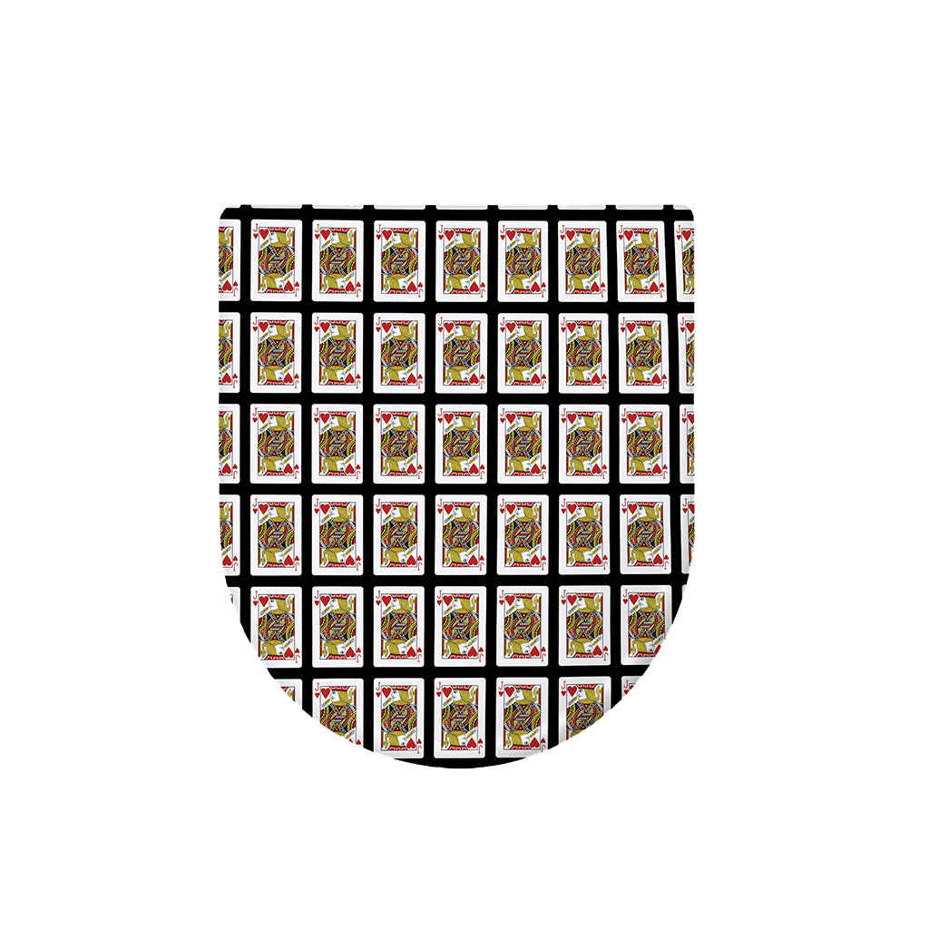 Jack Of Hearts Pattern Print Toilet Lid Cover