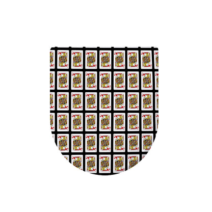 Jack Of Hearts Pattern Print Toilet Lid Cover