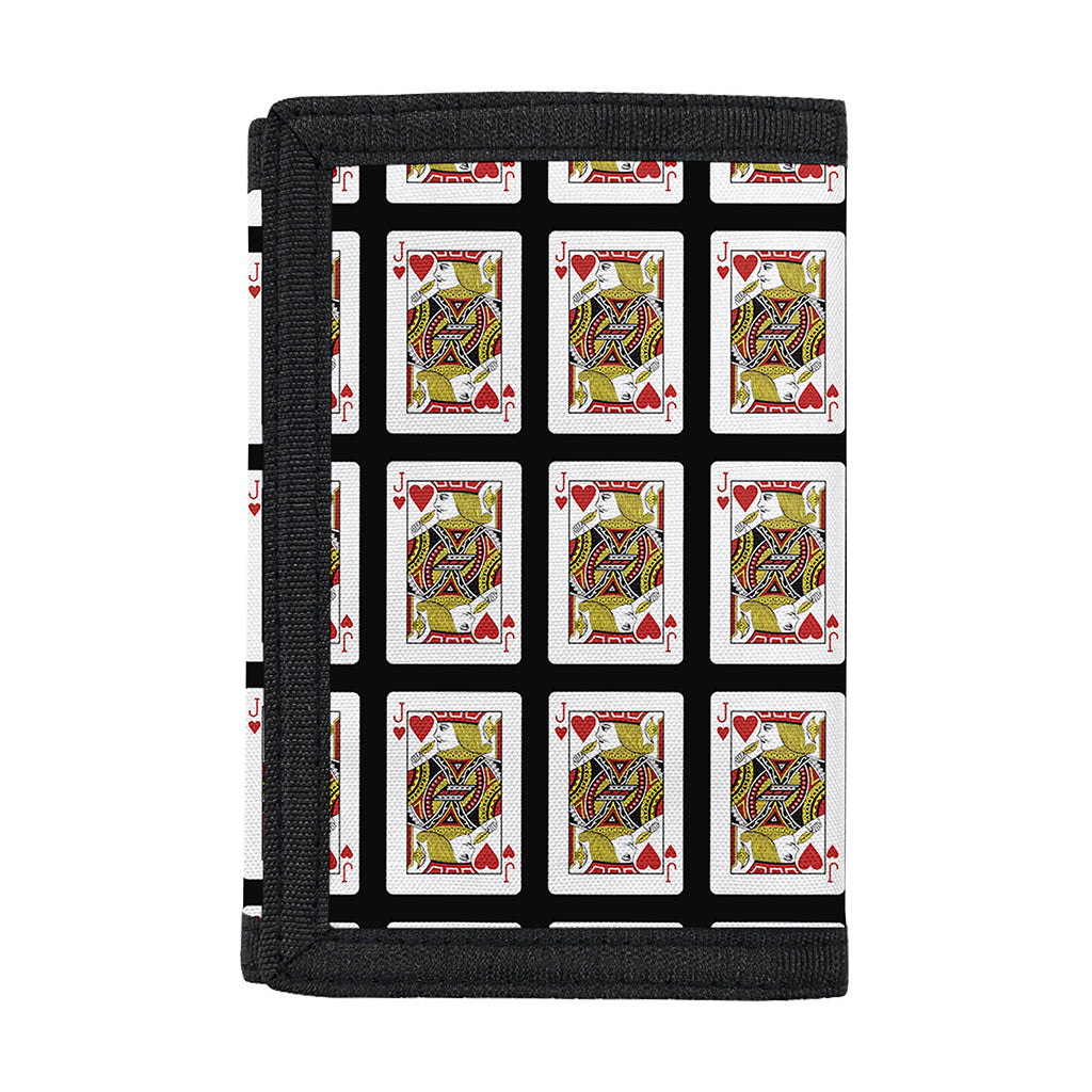 Jack Of Hearts Pattern Print Trifold Wallet